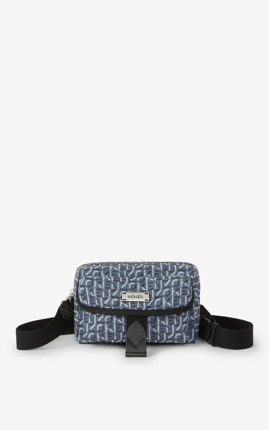 Kenzo Courier jacquard mini Moška Torbica Za Čez Ramo Mornarsko Modra SI-1554229